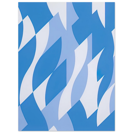 Two Blues by Bridget Riley (2003) – art poster