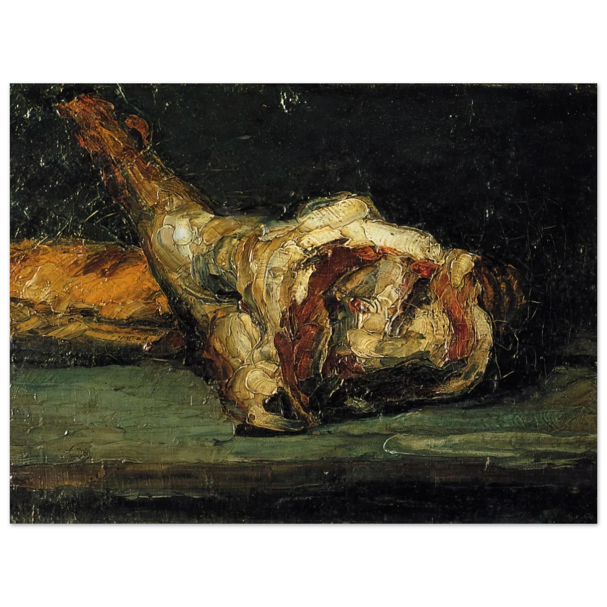 Still Life Bread And Leg Of Lamb by Paul Cézanne – art poster