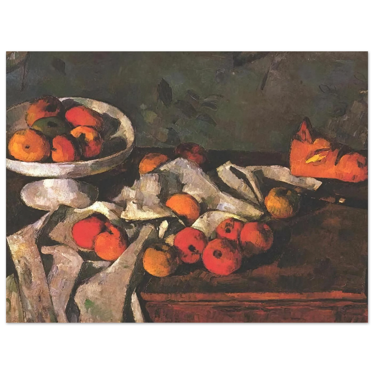 Still Life With A Fruit Dish And Apples by Paul Cézanne – art poster, view 2