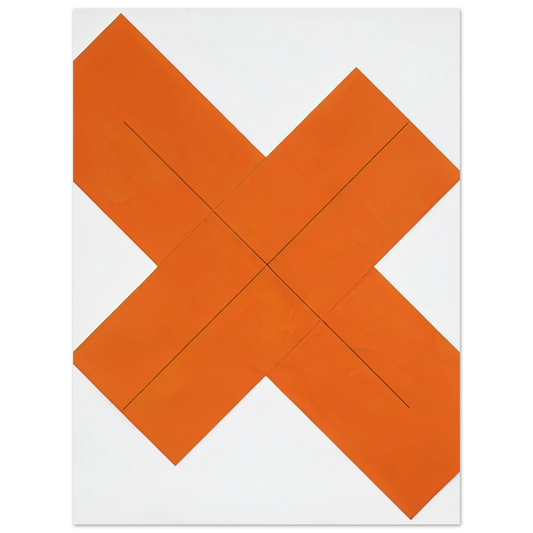 X Within X Orange by Robert Mangold (1981) – art poster