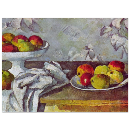 Still Life With Apples And Fruit Bowl by Paul Cézanne – art poster