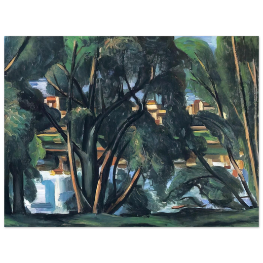 Trees On The Banks Of The Seine by Andre Derain (1913) – art poster, view 2