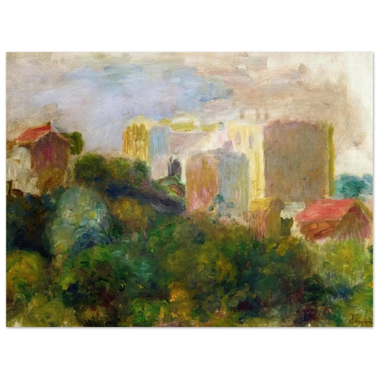 View From Renoir's Garden In Montmartre by Pierre-Auguste Renoir – art poster, view 2