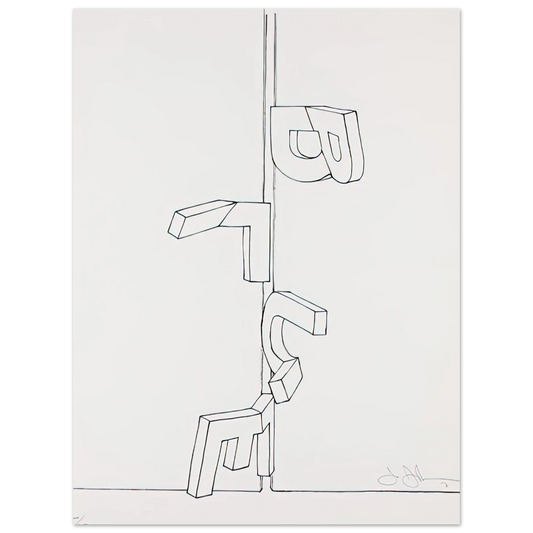 Bent Blue by Jasper Johns (1971) – art poster, view 2