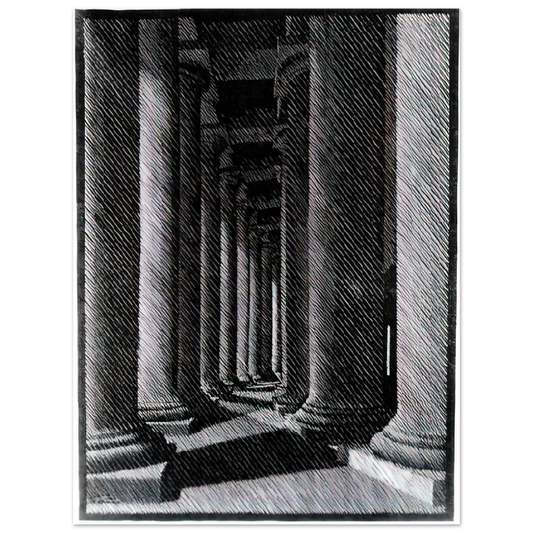Nocturnal Rome Colonade Of St Peter's by M.C. Escher – art poster, view 2