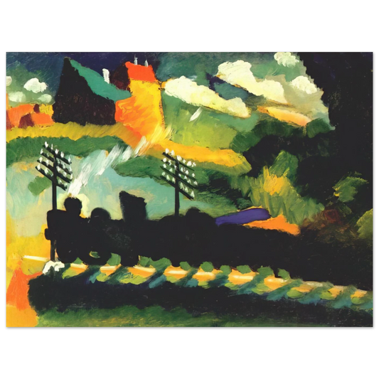 Murnau View With Railway And Castle by Wassily Kandinsky (1909) – art poster