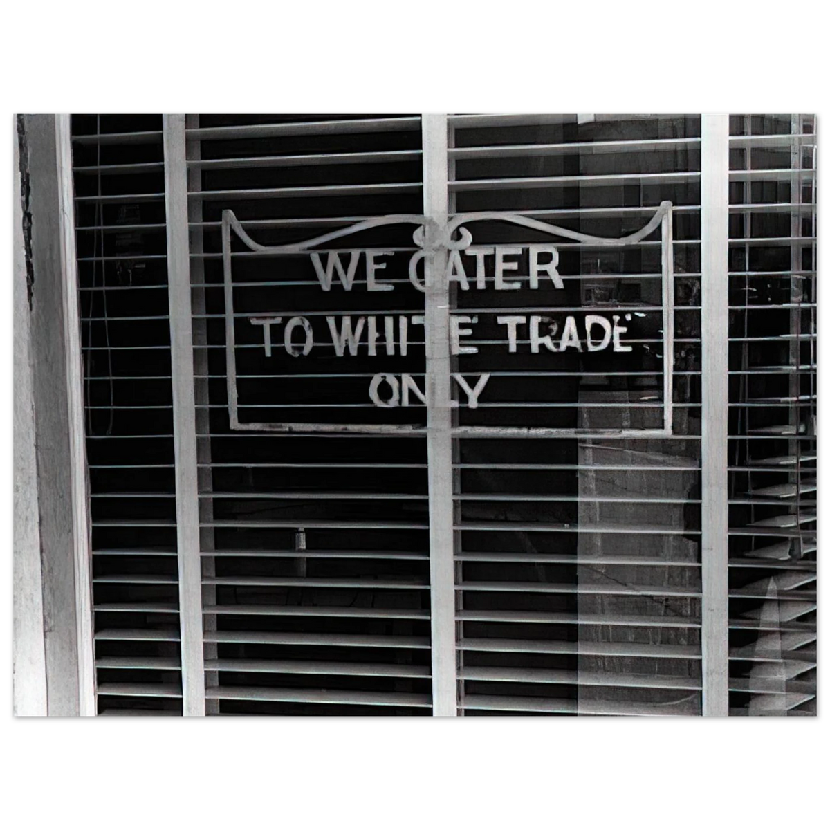 Sign On A Restaurant We Cater To White Trade Only by Ben Shahn (1938) – art poster