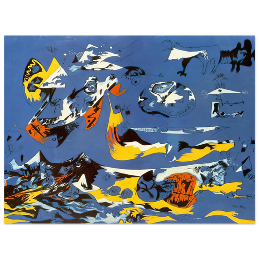 Blue Moby Dick by Jackson Pollock – art poster, view 2