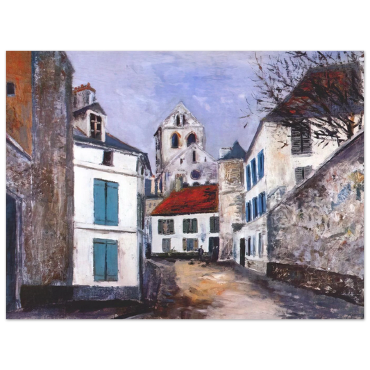 Village Street by Maurice Utrillo – art poster
