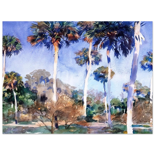 Palms by John Singer Sargent – art poster, view 2