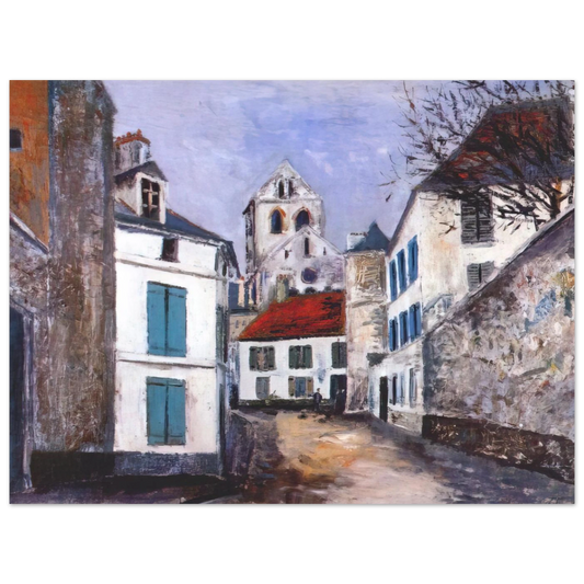 Village Street by Maurice Utrillo – art poster, view 2