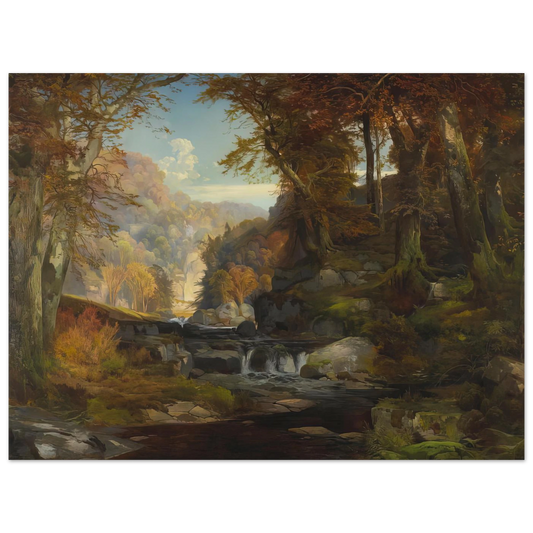 A Scene On The Tohickon Creek Autumn by Thomas Moran – art poster, view 2