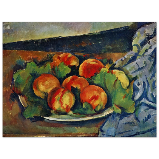 Dish Of Peaches by Paul Cézanne – art poster