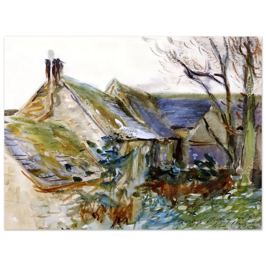 Cottage At Fairford, Gloucestershire by John Singer Sargent – art poster