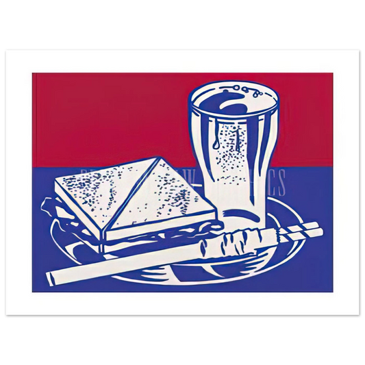 Sandwich And Soda by Roy Lichtenstein (1964) – art poster