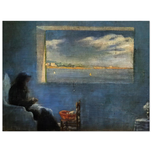 Portrait Of Grandmother Ana Sewing by Salvador Dali – art poster, view 2