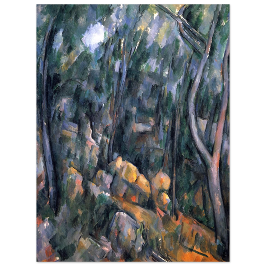 Forest Near The Rocky Caves Above The Chateau Noir by Paul Cézanne – art poster, view 2