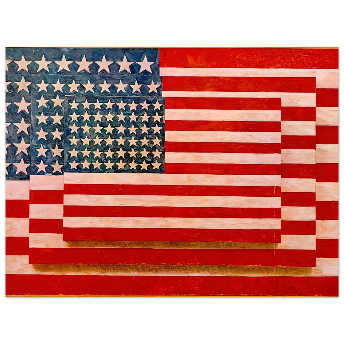 Three Flags by Jasper Johns (1958) – art poster