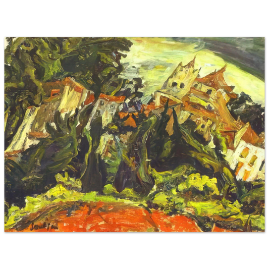 Houses At Ceret by Chaim Soutine – art poster