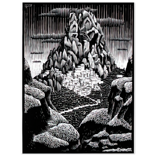 Pentedattilo Calabria January by M.C. Escher (1930) – art poster