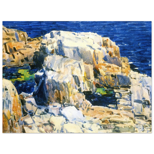 Rocks At Appledore by Childe Hassam – art poster, view 2