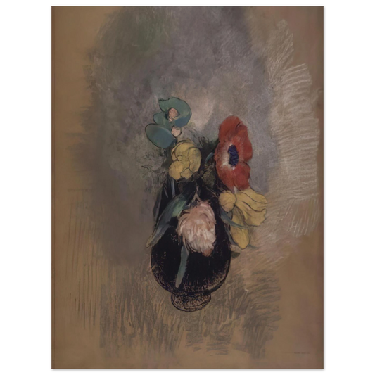Anemones And Tulips by Odilon Redon – art poster