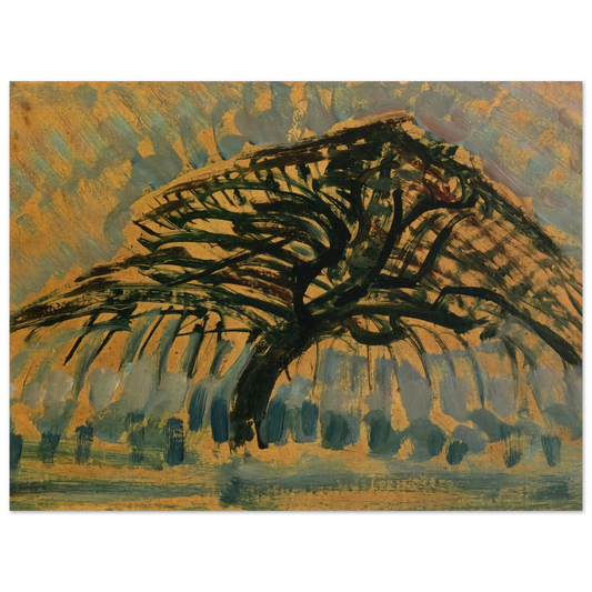 Study For Blue Apple Tree Series by Piet Mondrian – art poster