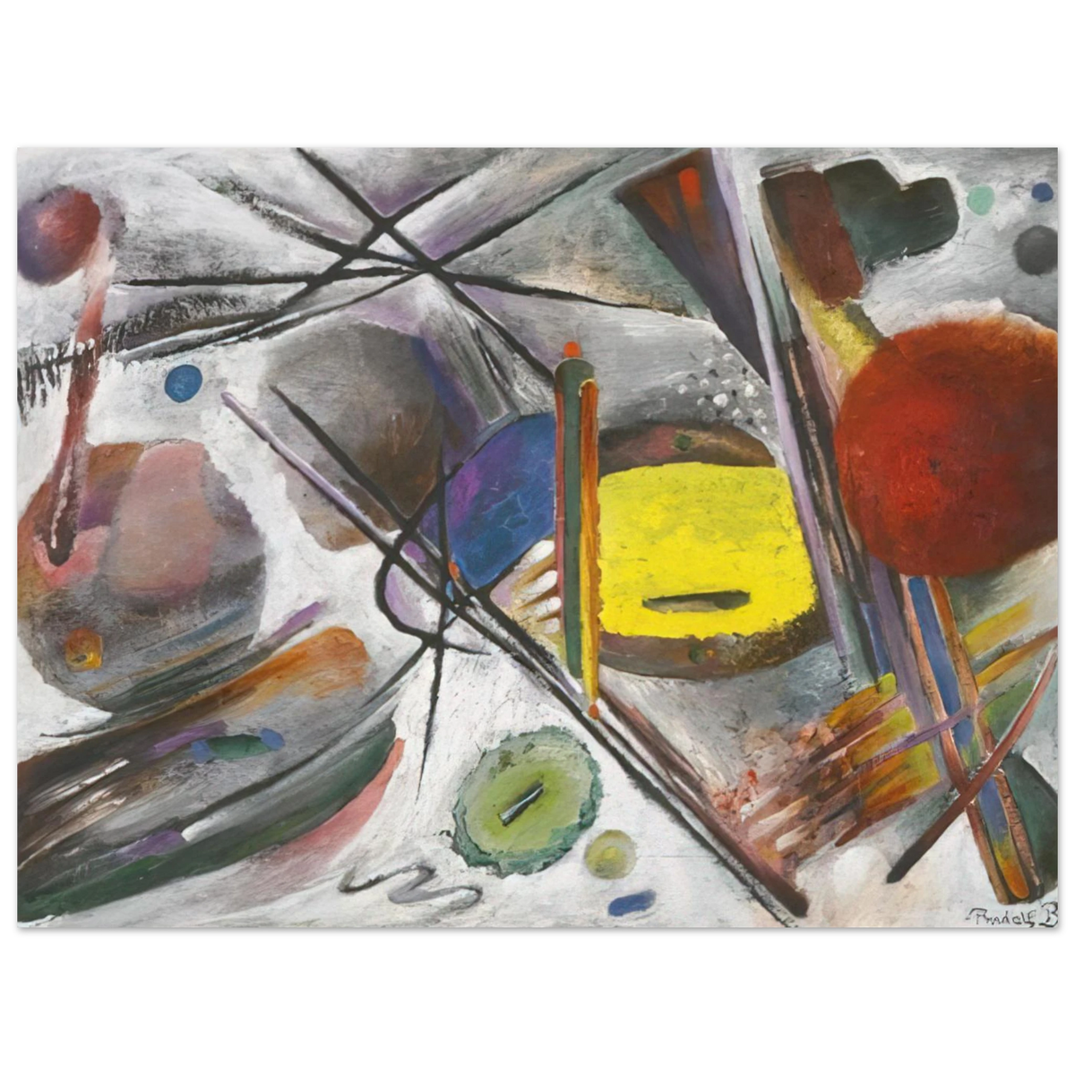 Untitled by Rudolf Bauer (1919) – art poster, view 2