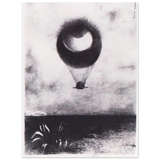 The Eye Like A Strange Balloon Goes To Infinity by Odilon Redon (1882) – art poster