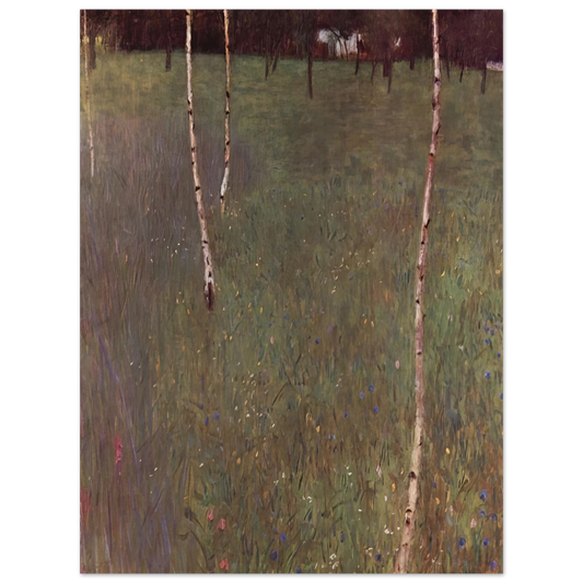 Farmhouses With Birch Trees by Gustav Klimt – art poster, view 2