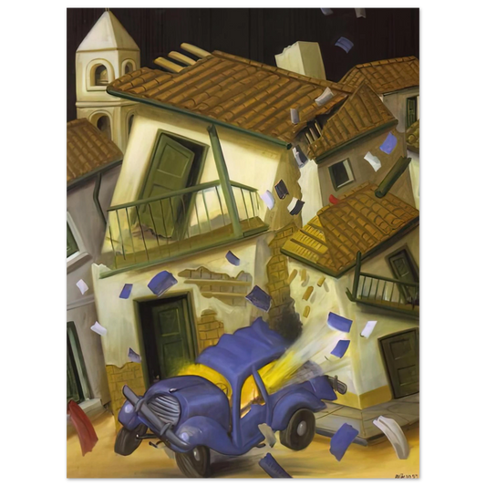 Car Bomb by Fernando Botero – art poster