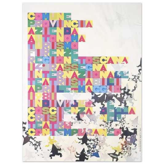 Rassegna Internazionale Teatri Stabili Faccine Colorate by Alighiero Boetti (1979) – art poster