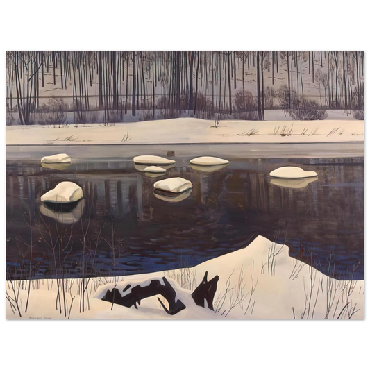 Au Sable River, Winter, Adirondacks by Rockwell Kent – art poster