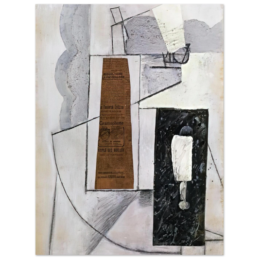 Bottle And Glass 1 by Juan Gris – art poster
