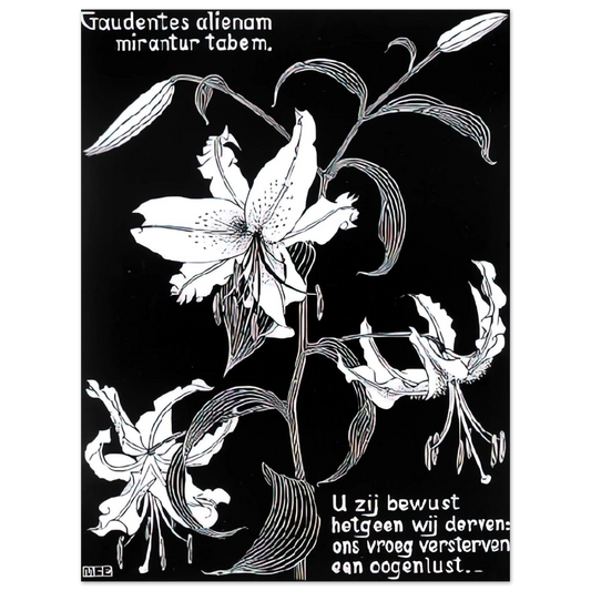 Flowers by M.C. Escher – art poster, view 2