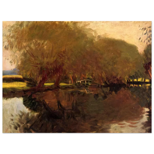A Backwater At Calcot Near Reading by John Singer Sargent – art poster