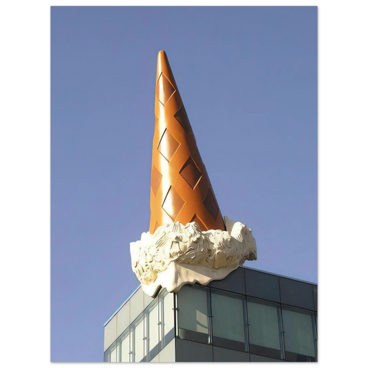 Dropped Cone Collaboration With Van Bruggen by Claes Oldenburg (2001) – art poster