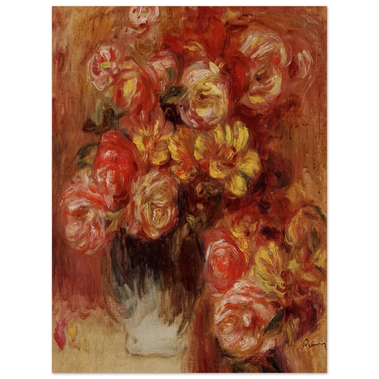 Vase Of Roses by Pierre-Auguste Renoir – art poster, view 2