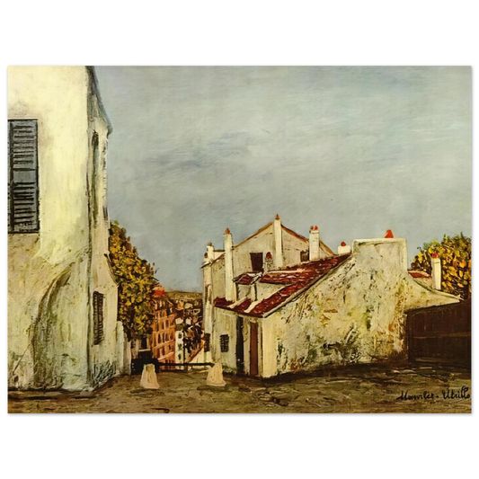 Houses In Montmartre by Maurice Utrillo – art poster, view 2