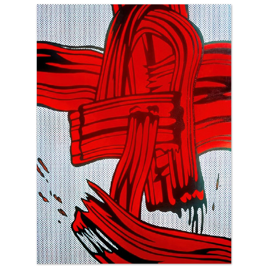 Red Painting Brushstroke by Roy Lichtenstein (1965) – art poster