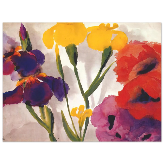 Irises And Poppies by Emil Nolde – art poster