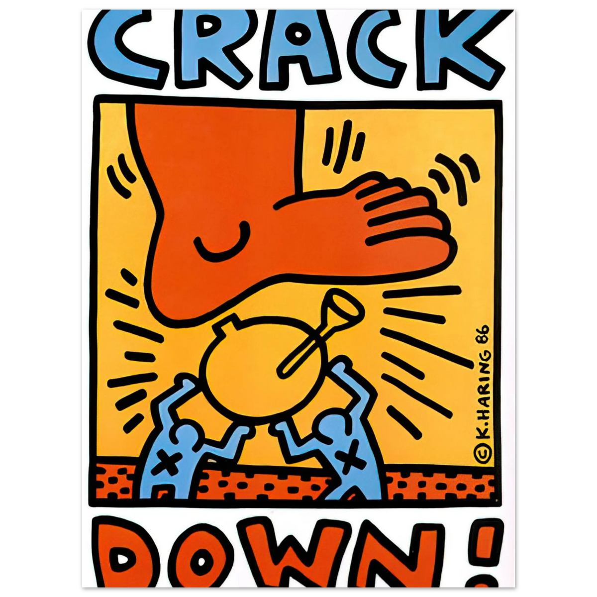 Crack Down by Keith Haring (1986) – art poster