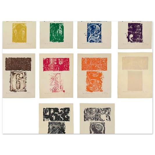 0 9 Ulae 19 by Jasper Johns (1963) – art poster, view 2