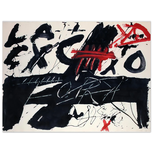 Negre I Roig Iii Fora by Antoni Tapies (1976) – art poster