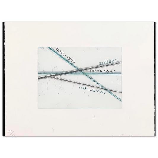 Sunset From Los Francisco San Angeles Portfolio by Edward Ruscha – art poster, view 2