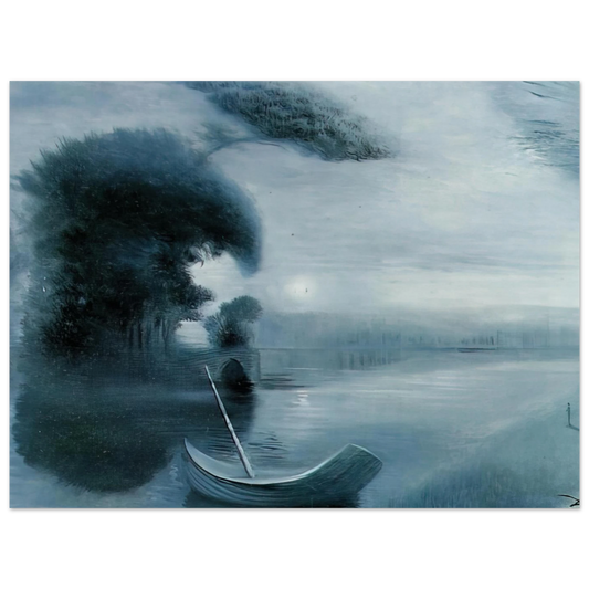 Metamorphosis Of Hitler's Face Into A Moonlit Landscape With Accompaniment by Salvador Dali – art poster