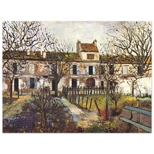 The Garden At Montmagny by Maurice Utrillo – art poster, view 2