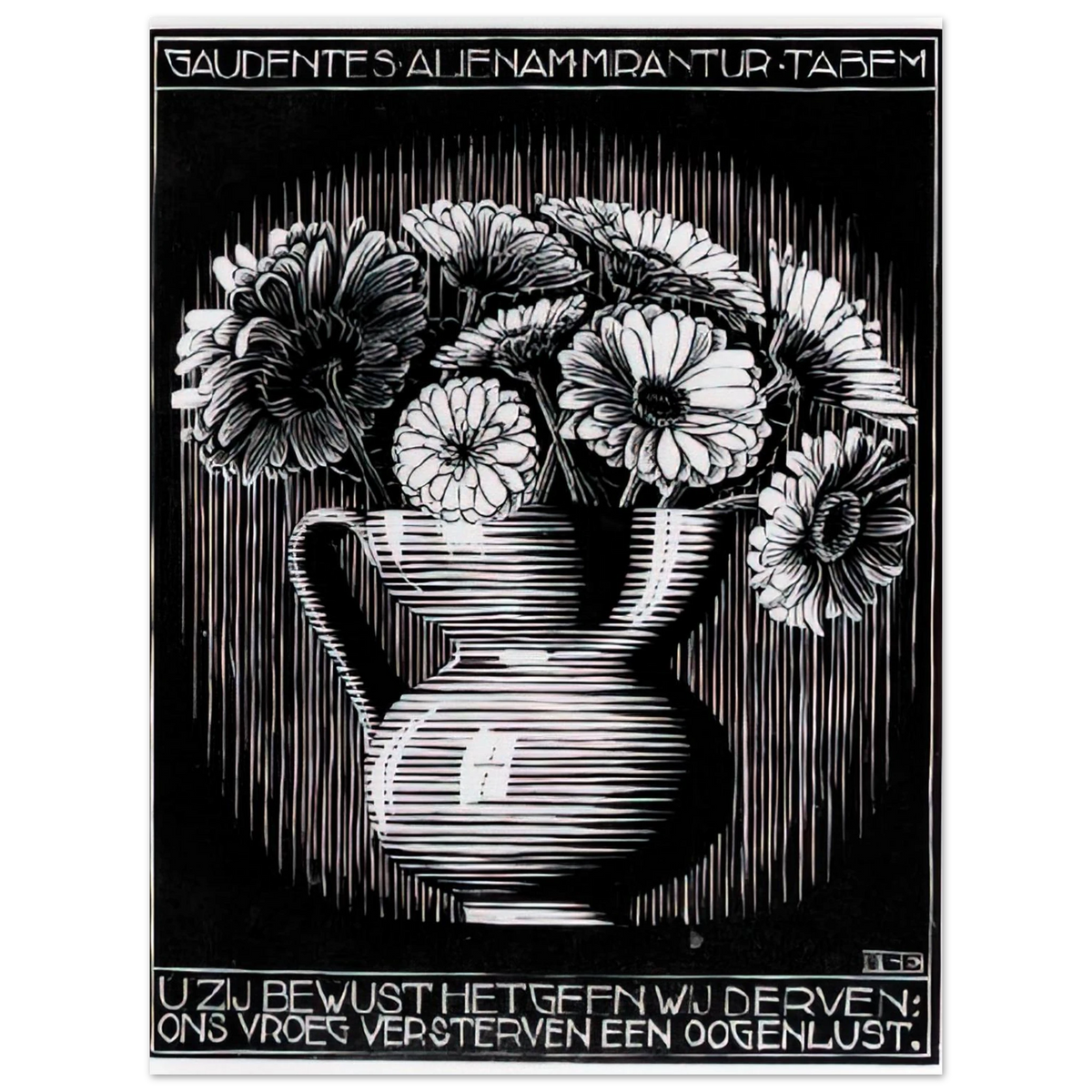 Emblemata Vase by M.C. Escher – art poster, view 2