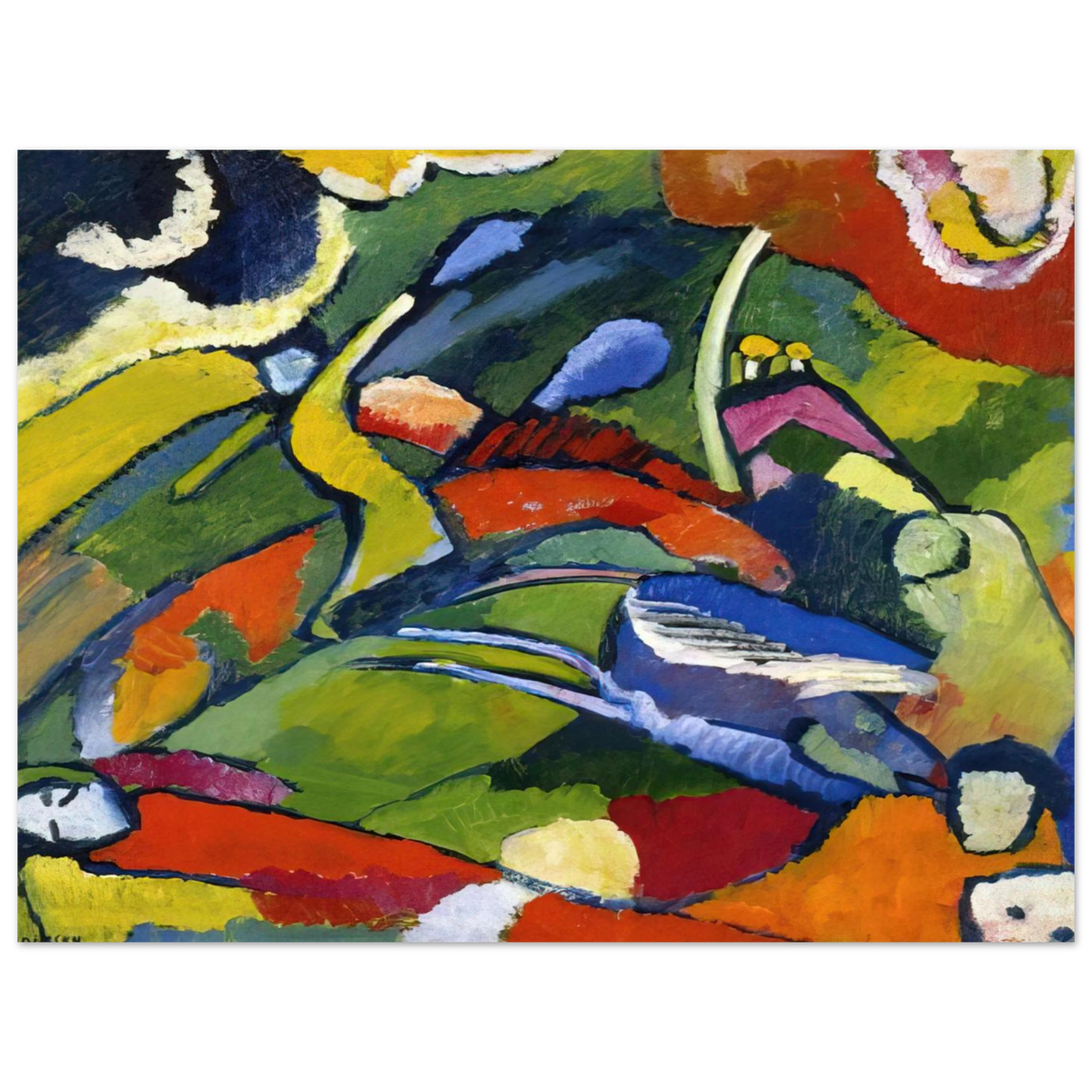 Two Riders And Reclining Figure by Wassily Kandinsky – art poster