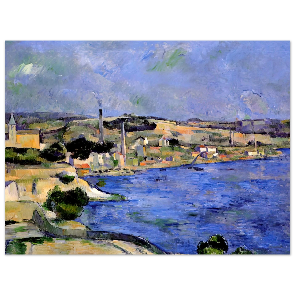 The Bay Of L'estaque And Saint-henri by Paul Cézanne – art poster, view 2